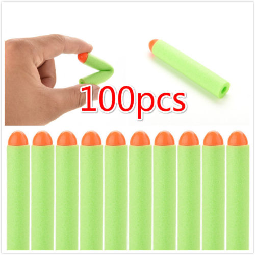 NERF - 100 Pcs 7.2cm Green Refill Bullet Darts