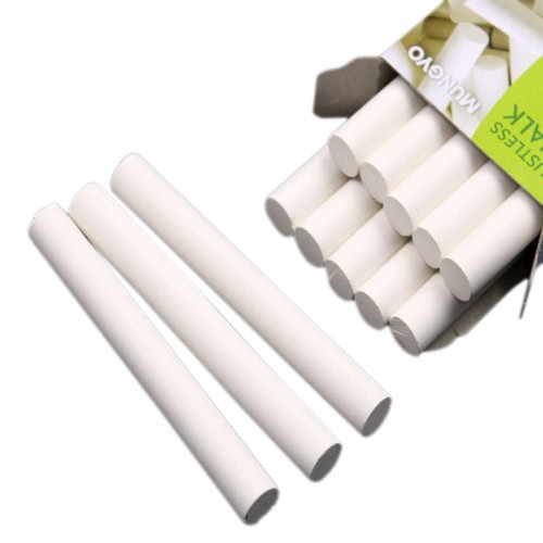 DAINAYW - 10 Pcspack Quality White Colored Dustless Chalk Sticks White