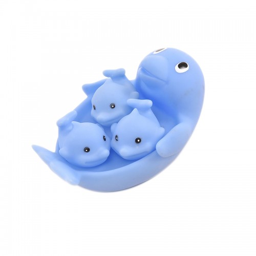 DAISO - 1 Set Baby Bath Tub Toy Rubber Floating Dolphin