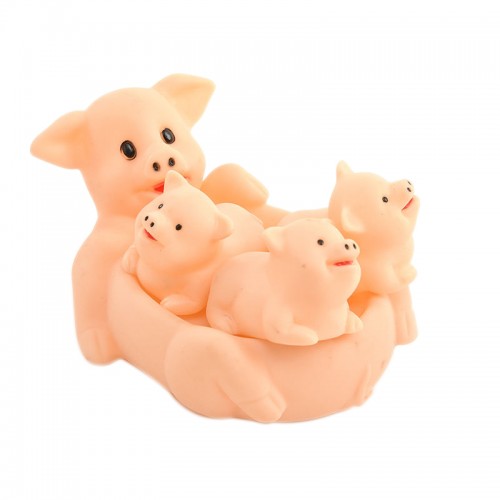 DAISO - 1 Set Baby Bath Tub Toy Rubber Floating Pig