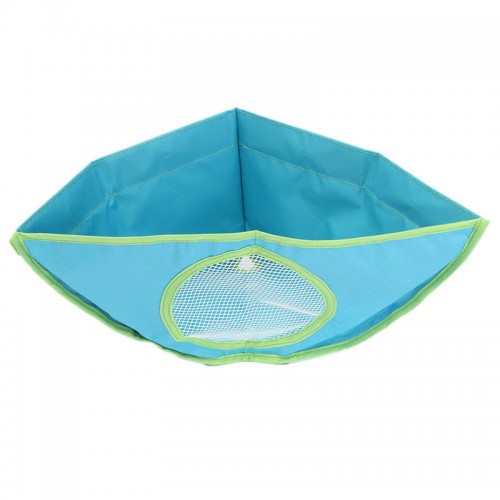 DAISO - Baby Bath Waterproof Toy Hanging Storage Triangle Bag Blue