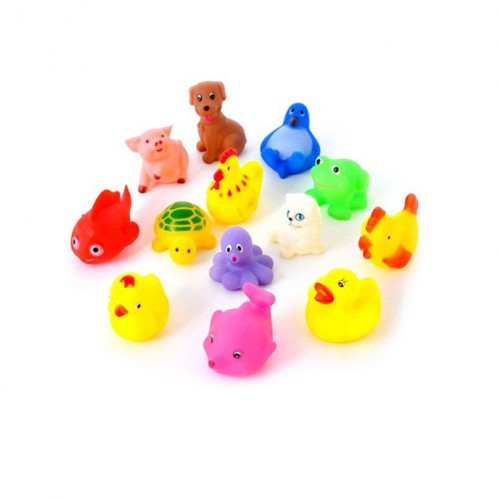 DAISO - Soft Rubber Float  Sound Baby  Bath Play Toys