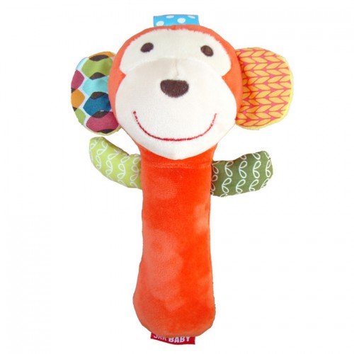 AURELIA - Rattles Soft Cartoon Baby Plush Stuffed Toys Orange