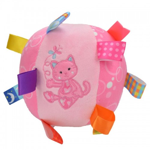 BABY RATTLE - Baby Plush Ball Toys Colorful Soft Mobile Ring Bell Toy 02
