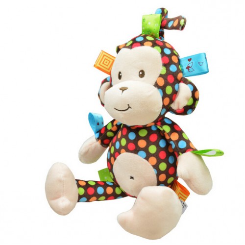 HASBRO- Baby Rattle Toys Monkey Pull Bell Plush Toys 1