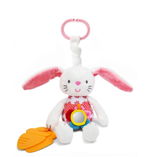 TAKARA TOMY - Baby Toy Soft Rabbit Bunny Plush Dollhanging Animal Teether Multifunction