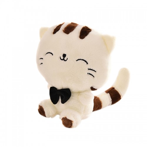 MUNCHKIN - Cute Big Face Cat Stuffed Animal Toy White