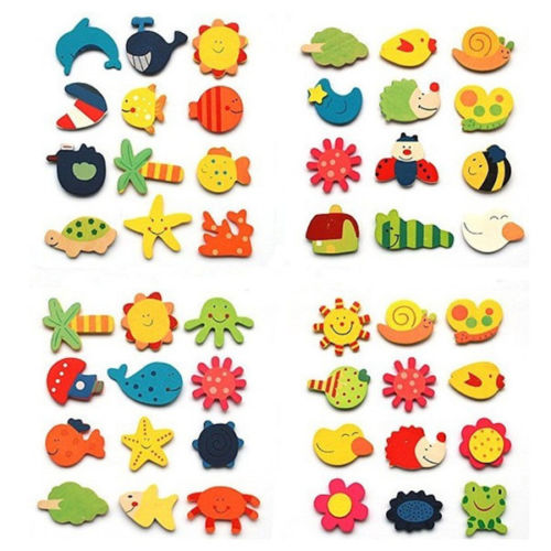 PLAYSKOOL - 12 Pcs Set Baby Wooden Cartoon Animal Educational Toys