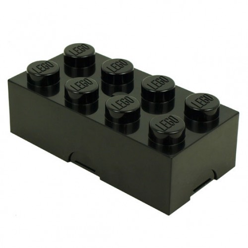 LEGO - Lego Lunch Box Storage Box Brick Black