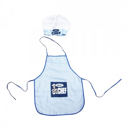 ANGEL - Kids Chef Hat Apron Baking Junior Blue