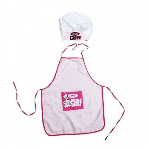 ANGEL - Kids Chef Hat Apron Baking  Junior Pink