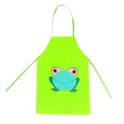 NEW BRAND - Children Waterproof Apron Cartoon Frog Green