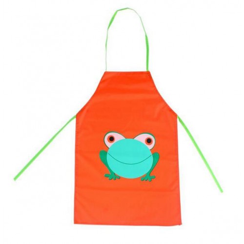 NEW BRAND - Children Waterproof Apron Cartoon Frog Orange