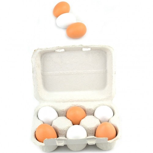 UNBRANDED - Play Toy Wooden Eggs Yolk Kitchen Food Gift