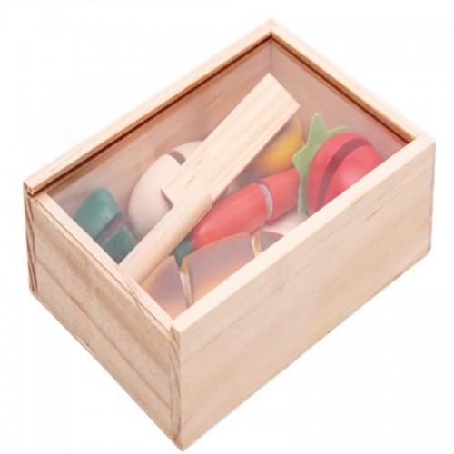 MINIDREAMWORLD - Wooden Kids Pretend Cutting Food Toy