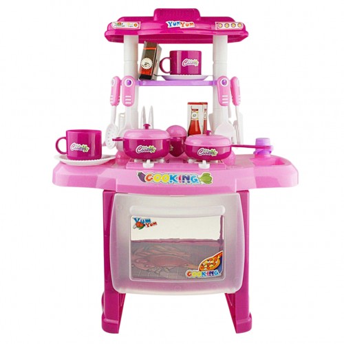 MINIDREAMWORLD - Pink Kids Electronic Kitchen Cooking Tools Toy