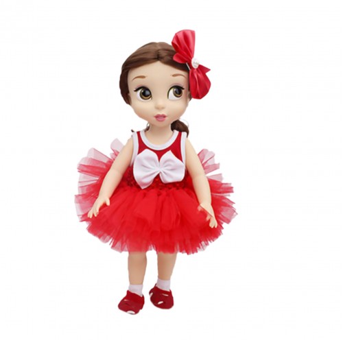 NICI - 18 American Girl Handmade Doll'S Dress Clothes Princess Red Bowknot