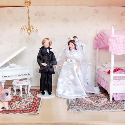 MINIDREAMWORLD - Groom Bride Vintage Porcelain Doll