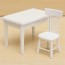 MINIDREAMWORLD - Dollhouse Miniature Furniture Wooden White