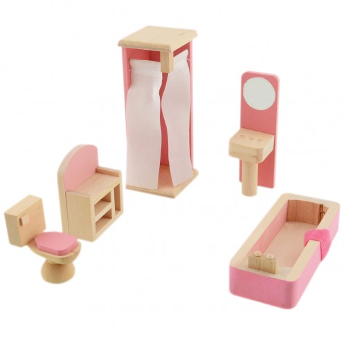 MINIDREAMWORLD - Wooden Doll Bathroom Furniture Miniature Toy