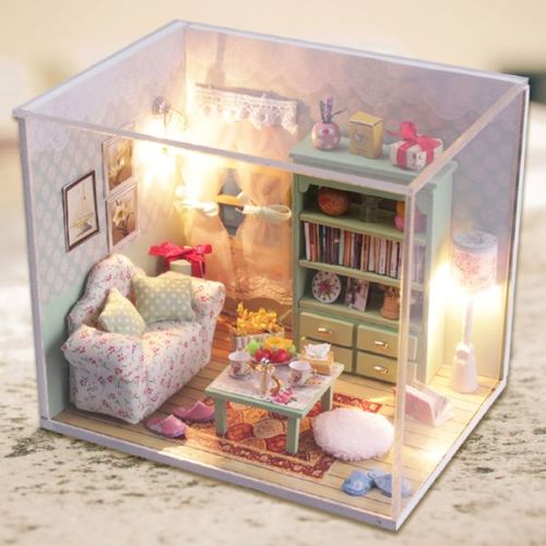 MINIDREAMWORLD - Diy Wood Dollhouse With Led Furniture