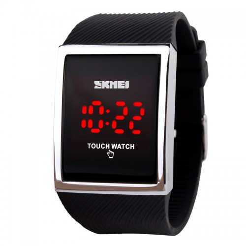 SKMEI - Silicone Sports Digital Watch Black