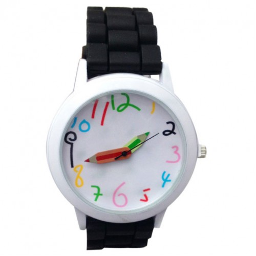 OEM - Quartz Analog Sport Casual Children Watches Black