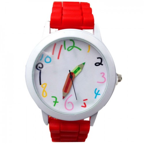 OEM - Quartz Analog Sport Casual Children Watches Red