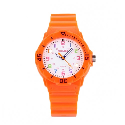 SKMEI - Quartz Watch Waterproof Jelly Wristwatch Orange