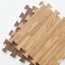 UTOYS - 9 Pcs Imitation Wood Foam Exercise Floor Wood Color