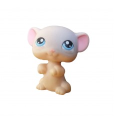 HASBRO - Littlest Pet Shop Pink and Grey Mouse Blue Eyes #102