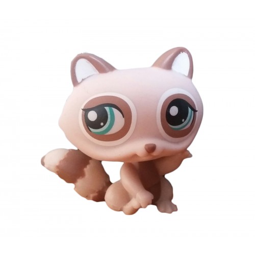 HASBRO - Littlest Pet Shop Pink Raccoon Blue Eyes #1409