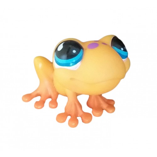 HASBRO - Littlest Pet Shop Sportiest Orange Spotted Tree Frog Blue Eyes #874