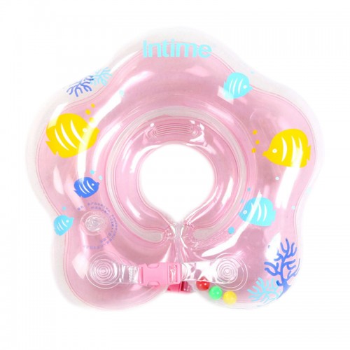 DAINAYW - Infant Swimming Neck Float Ring Circle Safety Pink A