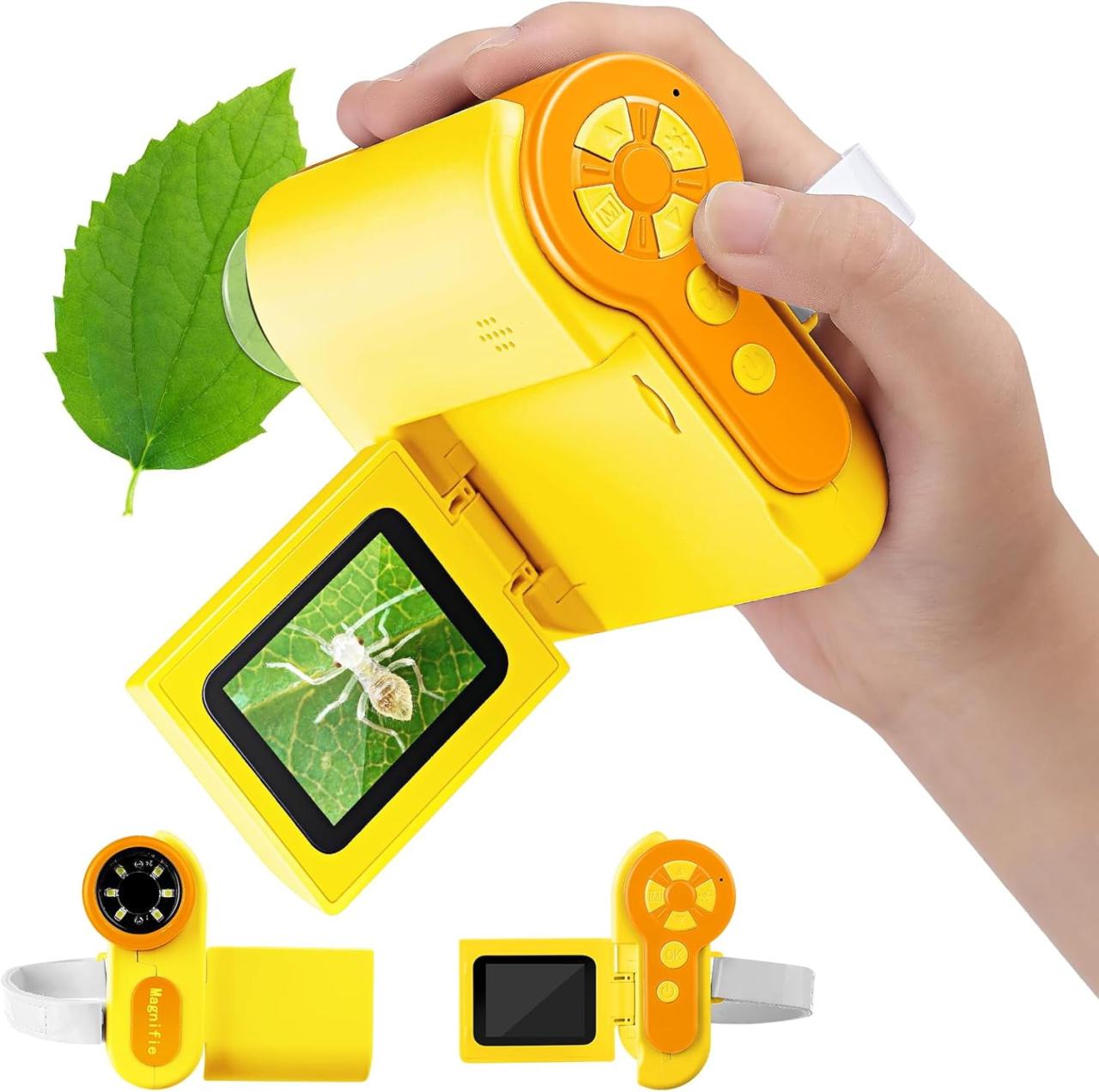 Microscope for Kids, 1000X Handheld Kids Microscope with 6 Adjustable ...
